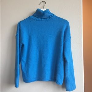 Topshop Blue Turtleneck Knit Sweater